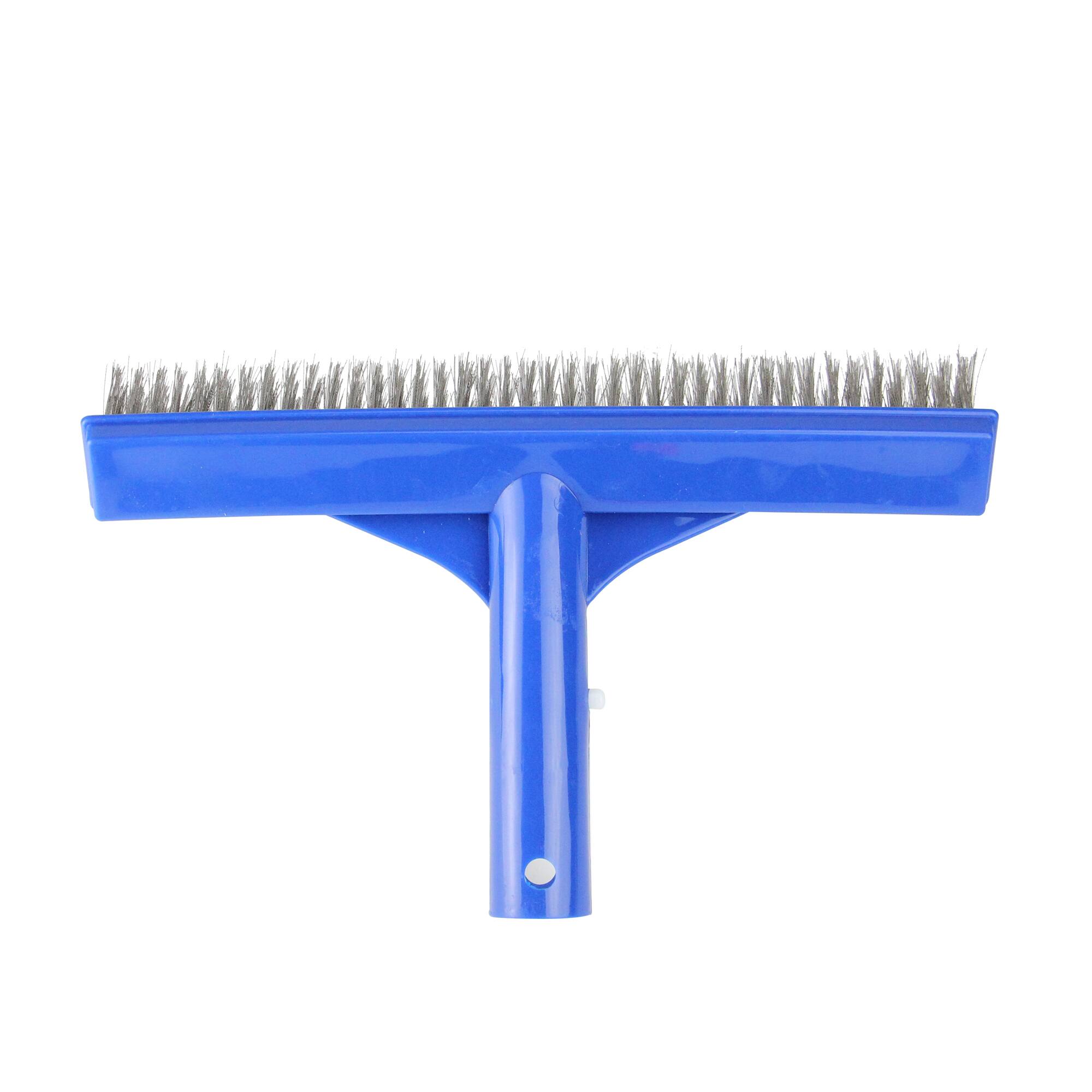 9.75" Blue Stainless Steel Algae Brush for Cement Pools